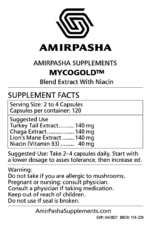 MycoGold™ – Lion’s Mane, Turkey Tail, Chaga + Niacin ( 600 mg ) - Image 21